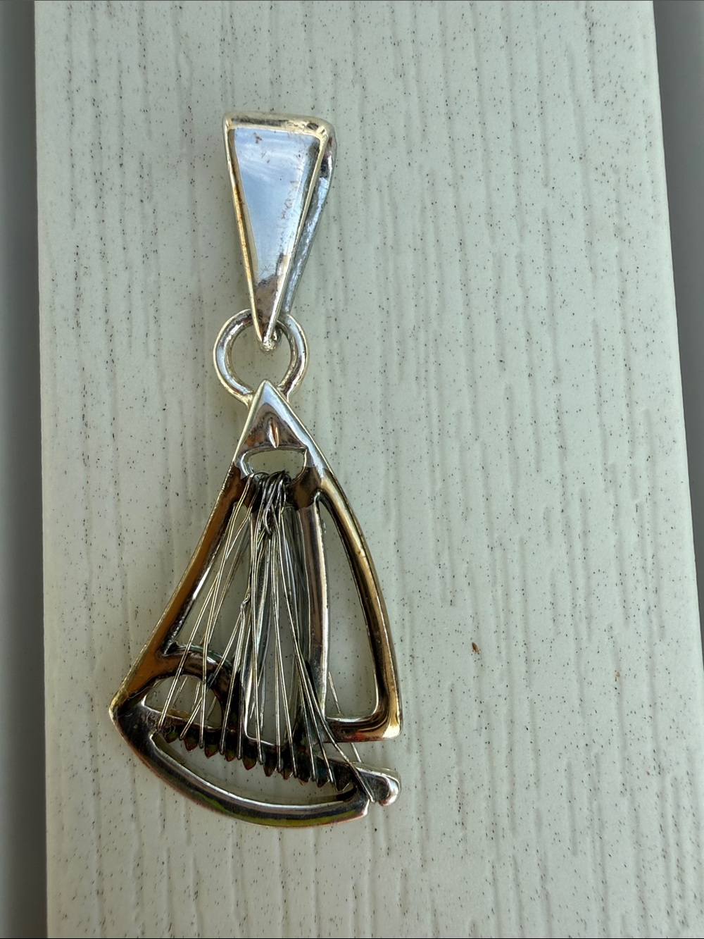Silver Sailboat Pendant Necklace - Silver about 2 inches